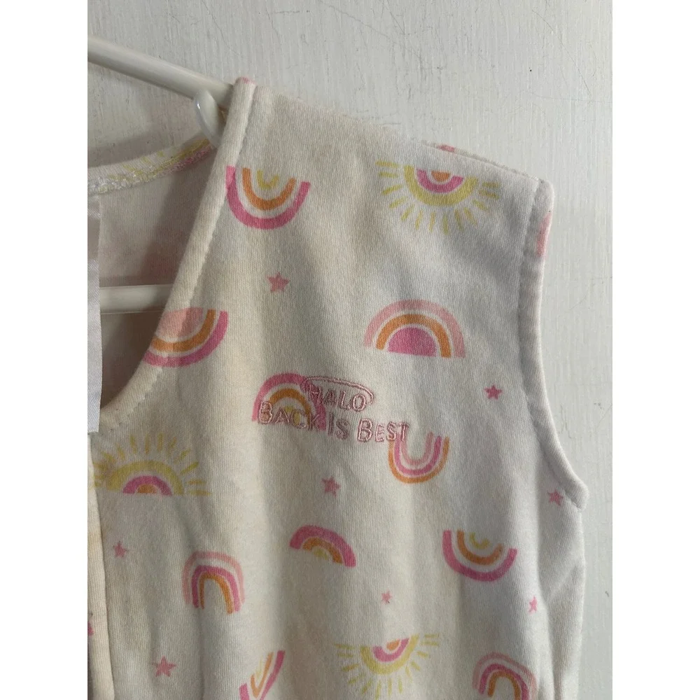 HALO SleepSack Large 12-18M White Rainbow Sun Star Wearable Blanket Kids